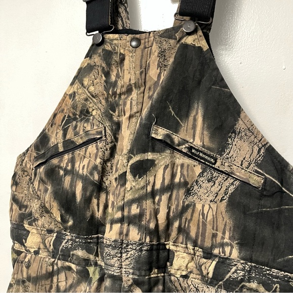 VTG CAMO OVERALLS REAL TREE CAMOUFLAGE HUNTING OUTDOOR AOP PANTS CARGO MOSSY OAK - Picture 3 of 13